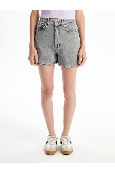 LC Waikiki High Waist Women's Jean Shorts - Standard Fit