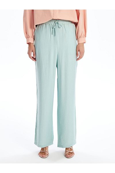 LC Waikiki Pantaloni de damă cu picioare largi și talie elastică