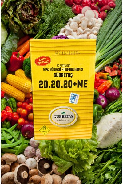 DZÜ DEMİRLER TARIM GÜBRETAŞ 20 20 20 Npk Gübresi 1 Kg, Azot, Fosfor, Potasyum Me, Orijinal Paket