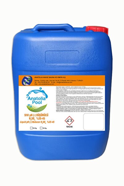 Anatolia Pool Havuz Suyu Sıvı Ph Düşürücü 25 Kg H2so4