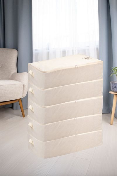 Textile sweet Κρέμα Mega Size 5 τεμαχίων Οργανωτής Βάσης 74x46x22