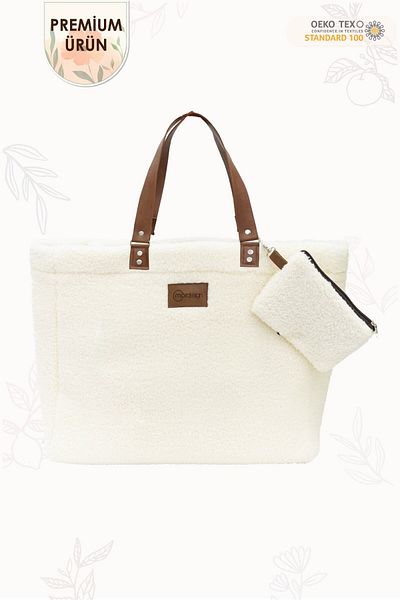 mordesign Teddy Bag - XL Large Size Women's Bag, Baby Care Bag, Wallet Gift, Morteddy Series