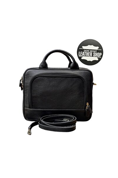 derimont حقيبة باد من الجلد الطبيعي