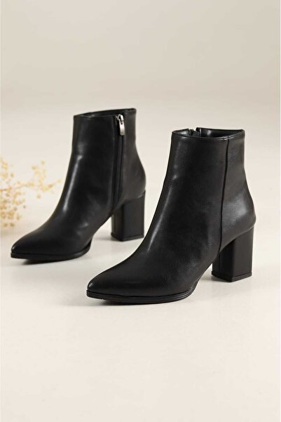 Genel Markalar kadın sivri burun fermuarlı topuklu bot