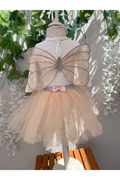 Butik Bebek Kelebek Kanatlı Bebek Elbise