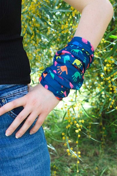 MYZİ STORE Μοτίβο αποτύπωμα Buff Baf Bandana Μάσκα γιακά λαιμού με μοτίβο πολύχρωμο Biker Buff Baf με μοτίβο χεριών