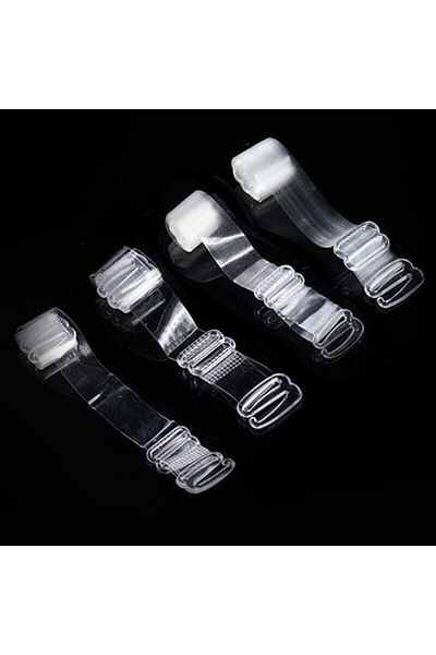 Lowmi Set de 6 bretele pentru sutien cu vârf din plastic transparent pentru femei