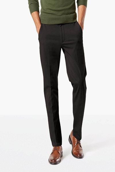 Dockers Men's Dark Blue Ultimate Chino Skinny Fit Navy Blue Trousers