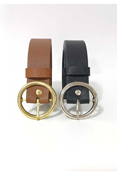 Gradelli Kadın kemer  ikili set siyah taba Gra1474