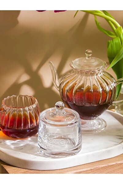 LC Waikiki LCW HOME Şeffaf Yazı Desenli Cam Şekerlik