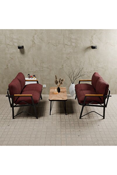 MB GARDEN FURNITURE Simetri Model, Balkon, Mutfak, Bahçe,Cafe,metal Koltuk Ta...