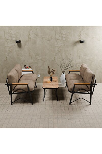MB GARDEN FURNITURE Simetri Model, Balkon, Mutfak, Bahçe,Cafe,metal Koltuk Ta...