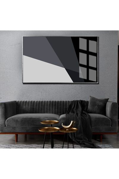 Harikabirev HARİKABİREV | FORMĂ ABSTRACTĂ GRAY-NEGRU-ALB ANTRACIT 3 | TABLA D...