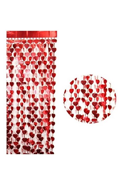 BalonEvi Perde Kalp Metalize Kapı Süsü