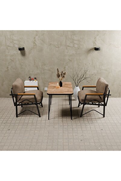 MB GARDEN FURNITURE Simetri Model, Balkon,mutfak, Bahçe, Cafe, Metal Koltuk T...