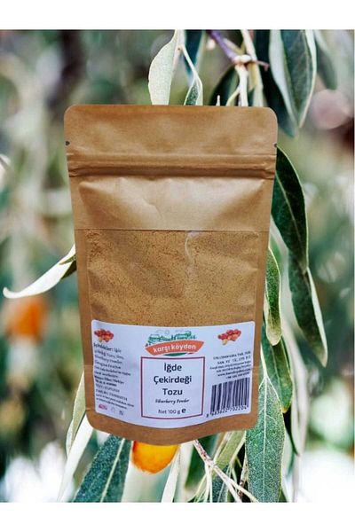 Karşı Köyden Flour Silverberry Powder and Elaeagnus Fructus - 100 g Sea Buckthorn Seeds and Powder
