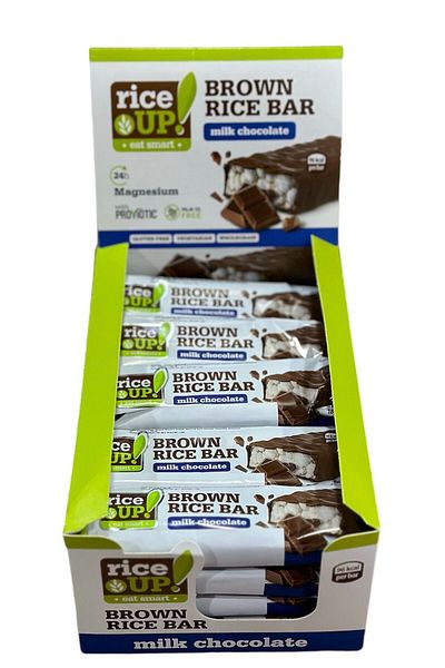 Rice Up Rice up Brown Milk Chocolate Rice Bar - 18 Gr *20 Pcs