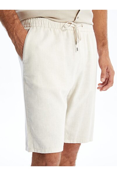 LC Waikiki Standardní pánské šortky ze směsi lnu