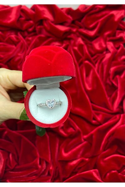 merraaksesuar Gül Model Kutuda Yüksek Kalite Çelik Yüzük Sevgiliye Hediye Paketi