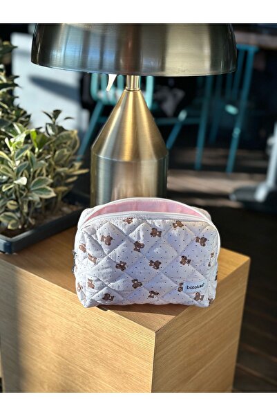 Batekso Міні-сумочка для макіяжу з візерунком у вигляді плюшевого ведмедика великого розміру