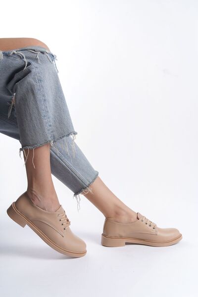 leonetta Kadın Bej Rengi Loafer Günlük Ayakkabı