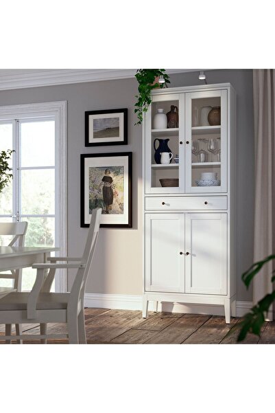 IKEA Vitrin, Derinlik: 39 cm  Genişlik: 81 cm  Yükseklik: 211 cm