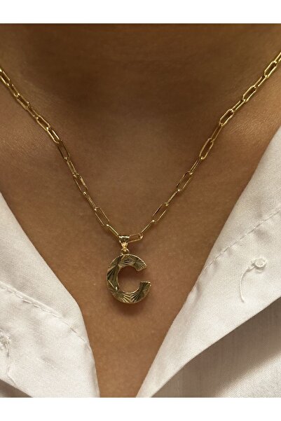 Hakan Güler Kuyumculuk Altın 3 Boyutlu C Harfli Ataç Zincir
