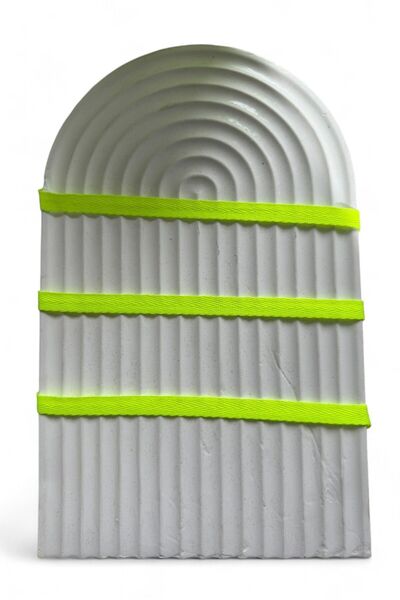 kalben accessories شريط منسوج ضيق أصفر نيون - إكسترافور، عرض 1 سم - طول 20 مترًا