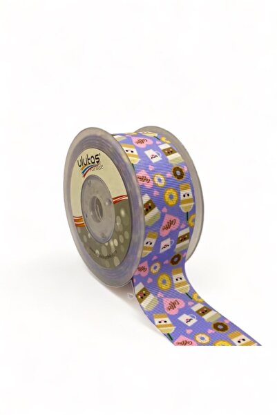 kalben accessories Kalpli Transfer Baskı Grogren Desenli Kurdele- Renkli Grog...