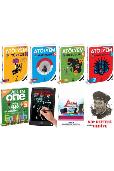 Arı Yayıncılık 2024-2025 Yeni Müfredat 5 Sınıf Tüm Dersler Atölyem Serisi Etk...