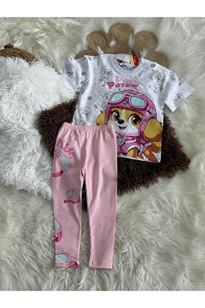 aysimakids Set de tricou și jambiere cu imprimeu Paw Petrol pentru fete