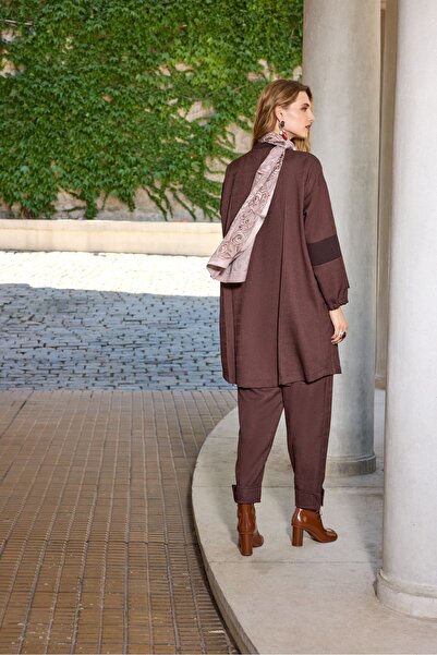 MissWhence Mevsimlik Fermuarlı Gömlek Kap Kahve 36407