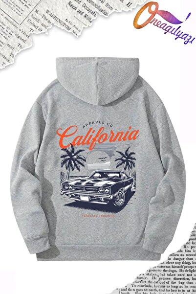 oneagılyazı سويت شيرت بقلنسوة ومطبوع