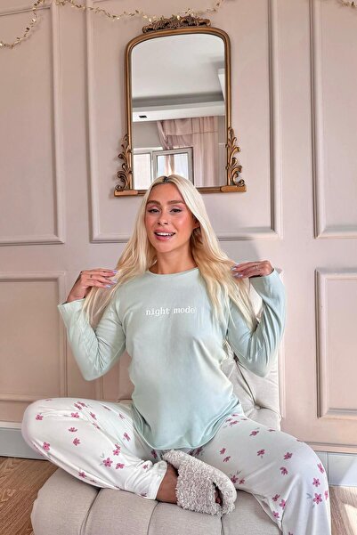 Pijamaevi Thermal Mint Mode mintás női pizsama szett