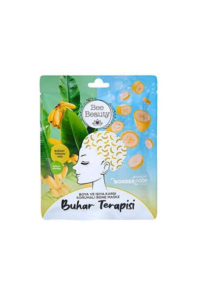 Bee Beauty Wonder Food Banana Steam Therapy Paint and Heat Protection Bonnet Mask