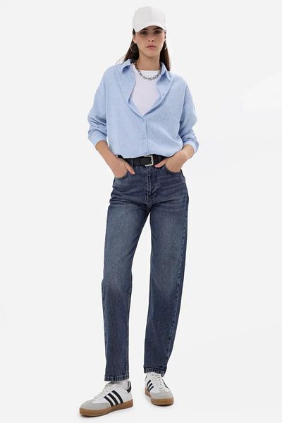Hiccup Pantaloni jeans Mom-Fit cu talie înaltă