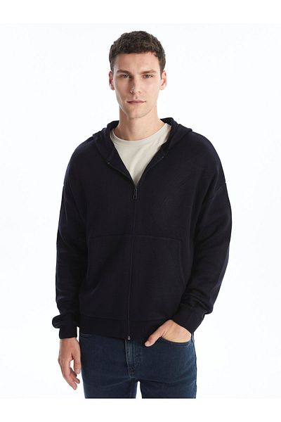 LC Waikiki Men's Knitwear Cardigan - Hooded and Long Sleeve