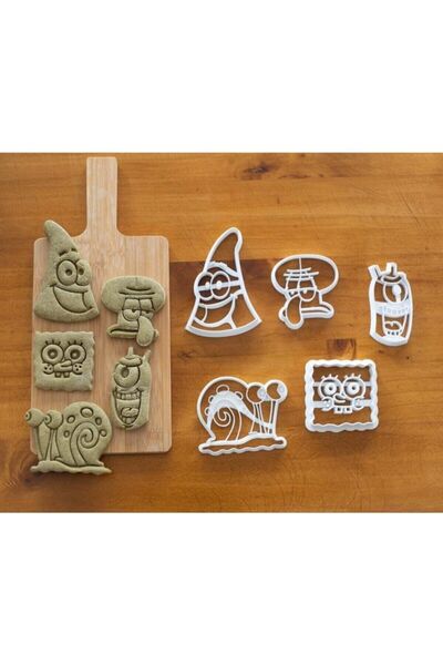 Rapithwin SpongeBob And Saz Friends Cookie Mold Set 5 Pieces Grandbazaar