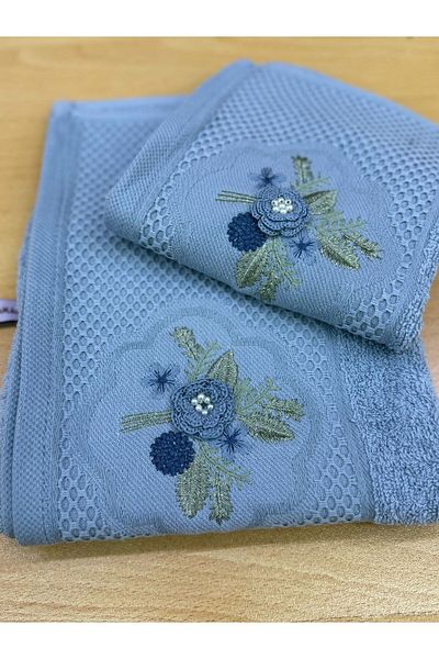 TUTUYA TEXTIL Βαμβακερή πετσέτα με 3D κεντημένο κορίτσι
