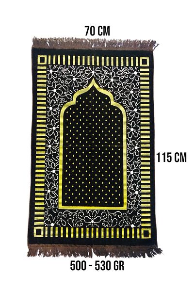 Tekbir Yayınları Luxury Velvet Prayer Rug - Hajj and Umrah Wholesale Gift