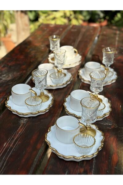 Hediye Köşkü Arges 24 parça Full Kahve Sunum Seti