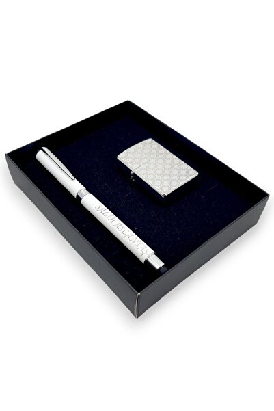 SürLaz İsme Özel Touchpad Tükenmez Kalem Ve Motifli Benzinli Çakmak İsme Özel...