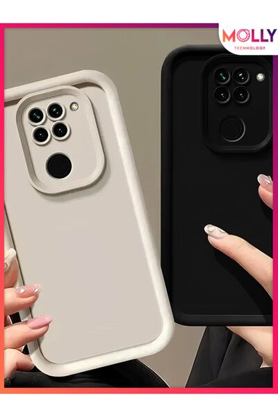 Molly Beige Edges Thick Pan Silicone Case for Xiaomi Redmi Note 9