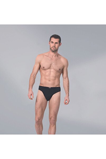 Namaldı Ribana Erkek Siyah Slip Ince Kenar Külot