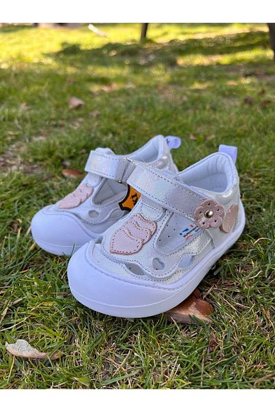 NİNO BEBE Nino Genuine Leather Orthopedic First Step Sandals for Baby Girl