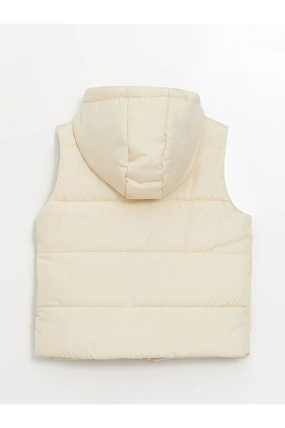 LC Waikiki Lcw Kids Beige Hooded Girl's Puffer Vest