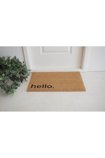 ORCHID HELLO PRINTED COIR DOORMAT 40X60 CM