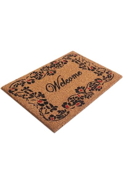 ORCHID WELCOME PRINTED COIR DOORMAT 40X60 CM
