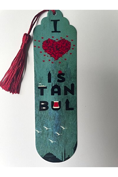 NiceandBonita I Love Istanbul Printed Tasseled Bookmark