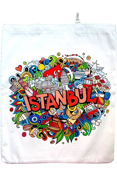 GALATA GIFT 40*34 cm Printed Cloth Unisex Bag - Teen and Adult Women, School and College Bag
